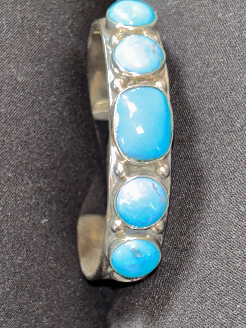 Silver and turquoise bracelet - Picture 7 of 7